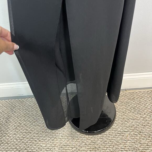 JS Collections Skirt size 10 Long Black Crepe Straight Formal Evening Wedding - Picture 9 of 11